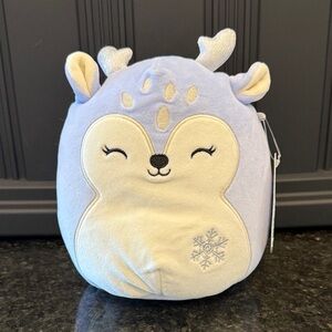 Squishmallows Blue and Cream Farryn Deer Stuffed Animal
